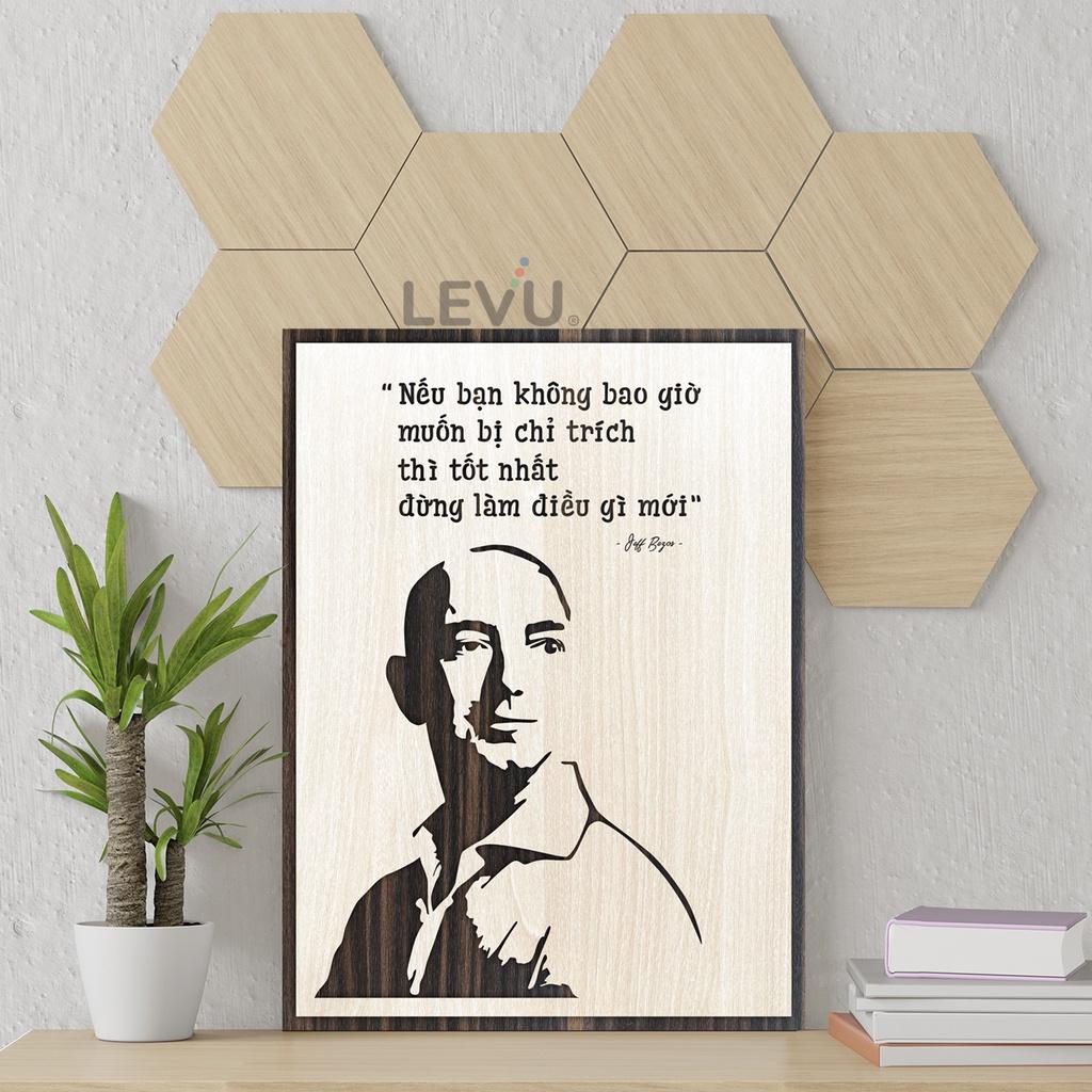 Tranh slogan câu nói hay ngắn gọn nổi tiếng của Jeff Bezos LEVU NT08