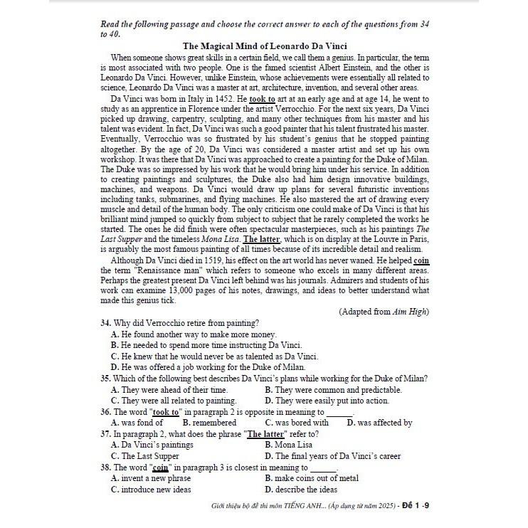 Giới thiệu bộ đề thi môn tiếng anh tốt nghiệp THPT (theo chương trình GDPT mới - áp dụng từ năm 2025) - HAGG