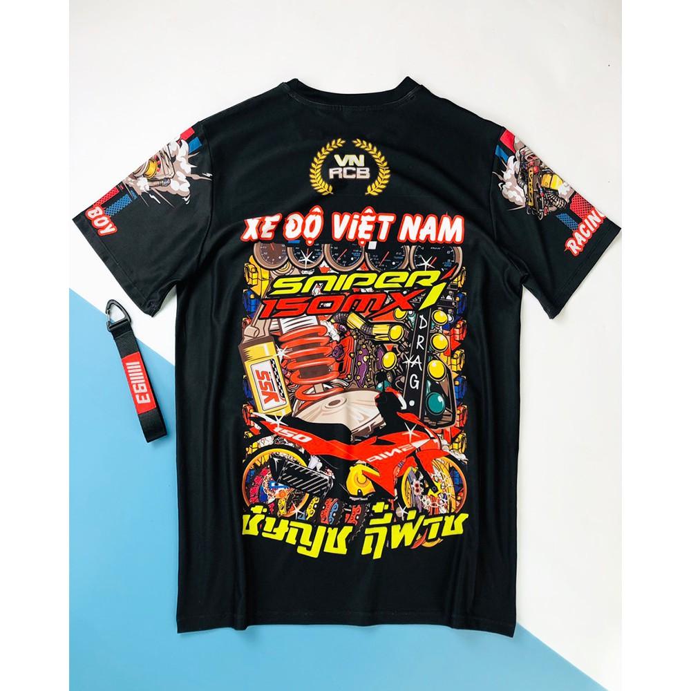 SALE - ÁO THUN THỂ THAO CHIBI TEM XE ĐỘ VIỆT NAM