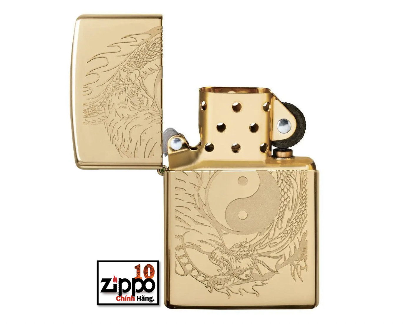 Bật lửa Zippo 49024 Tiger and Dragon Design - Chính hãng 100%