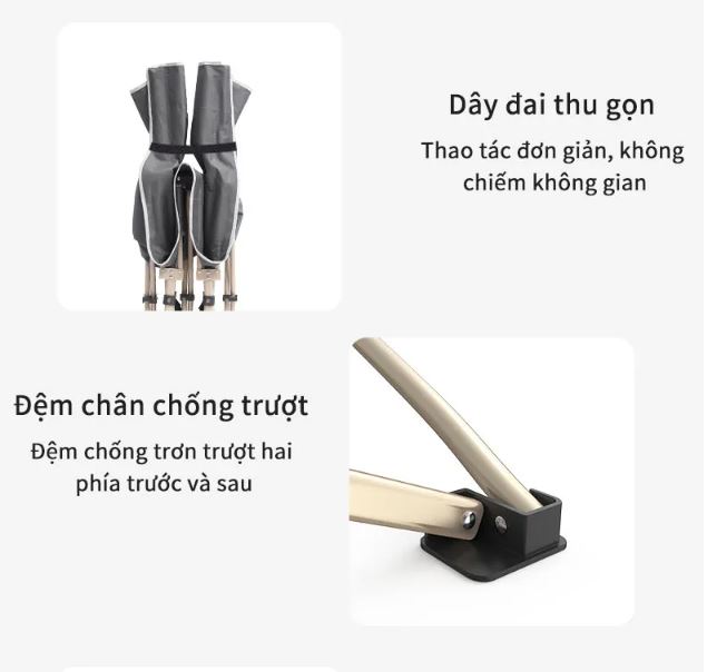 Giường gấp nhỏ gọn, dễ dàng mang theo, thích hợp nhiều không gian văn phòng, cắm trại, thư giãn, chính hãng Nikita