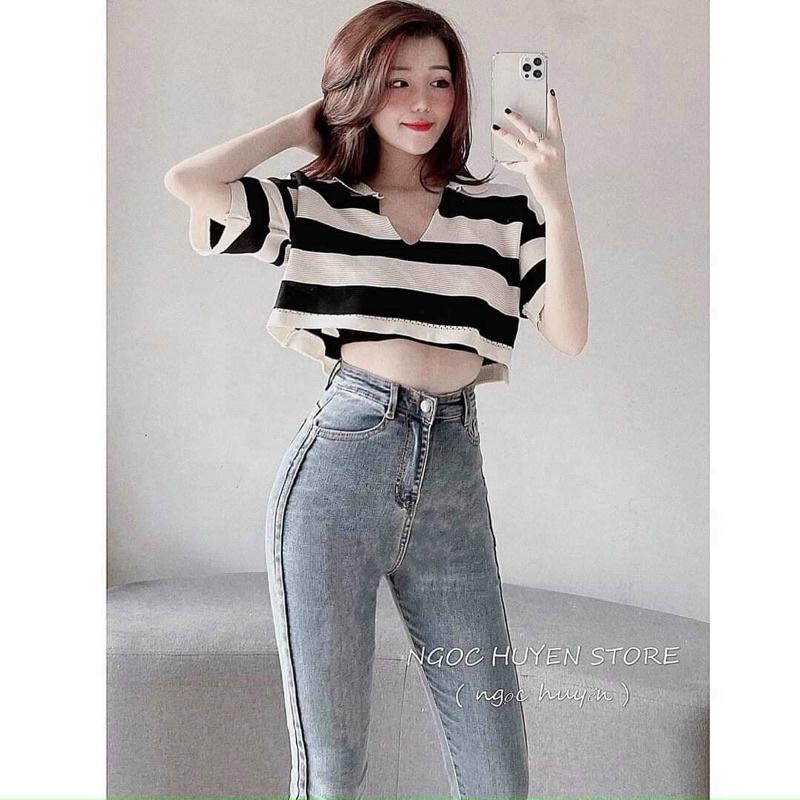 QUẦN JEANS TRƠN LƯNG CAO