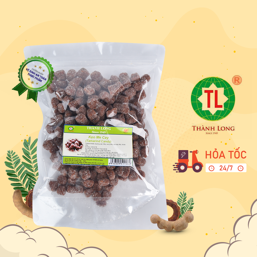 KẸO ME DẺO ME KHÔNG HẠT THÀNH LONG 500G - VIỆT NAM