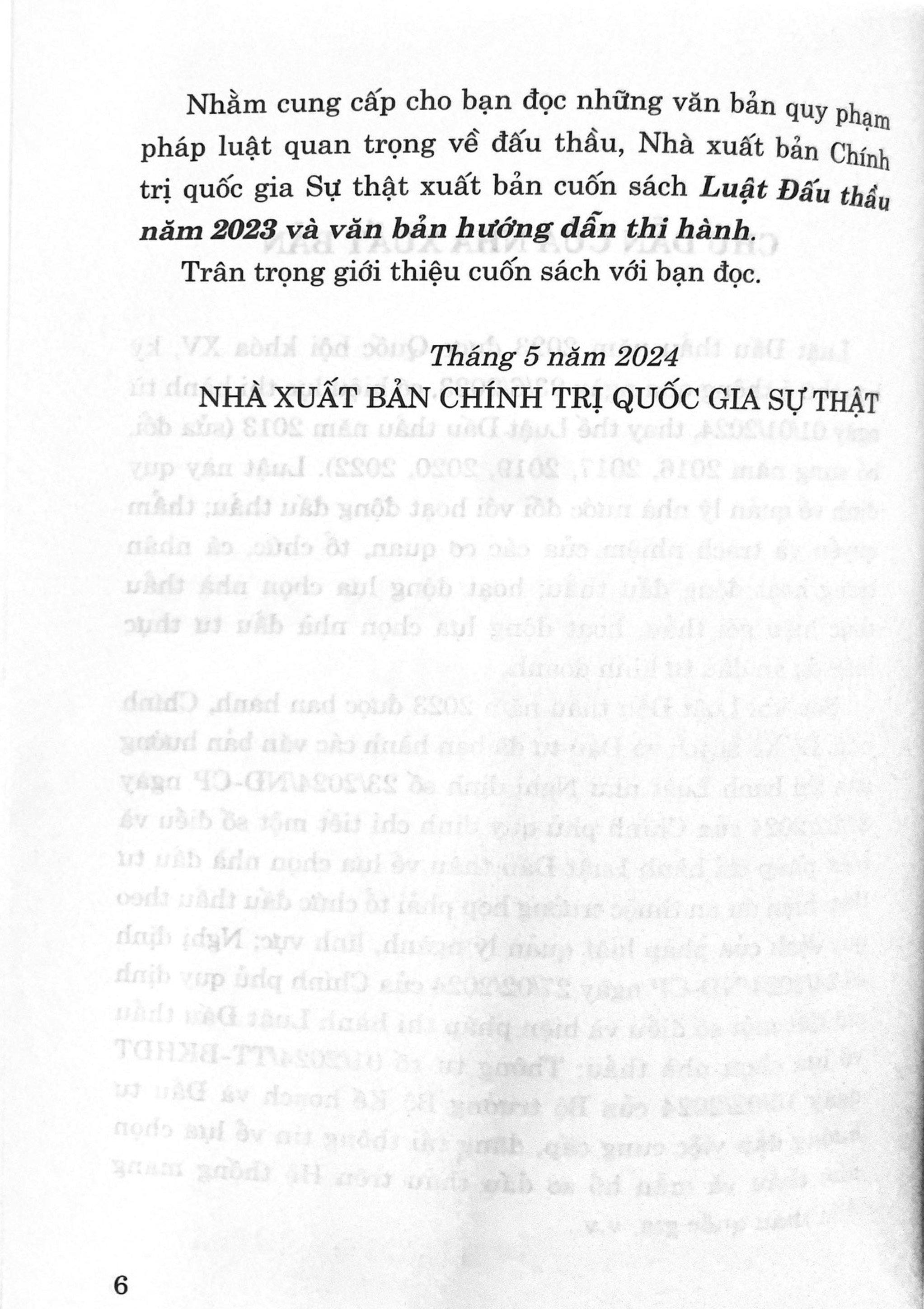 Luật đấu thầu năm 2023 và văn bản hướng dẫn thi hành