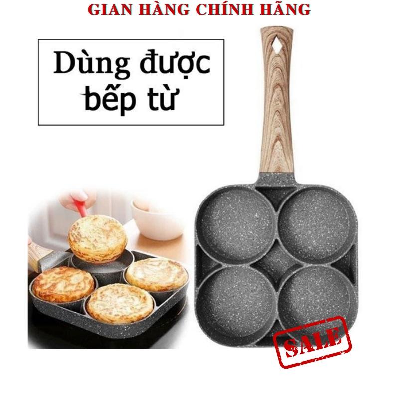 Chảo Chống Dính Bếp Từ,Chảo Chống Dính 4 Ngăn Chiên Rán Đa Năng Tiện Dụng Đế Cao Cấp Dùng Tất Cả Loai Bếp