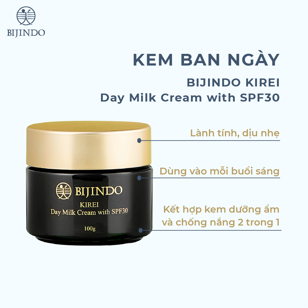 Kem ban ngày SPF 30 - BIJINDO Kirei Day Milk Cream with SPF30 10 gram mini size