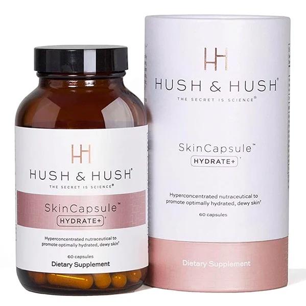 Viên Uống Skincare Hush & Hush SkinCapsule Hydrate+ Cấp Ẩm Tăng Độ Đàn Hồi Dưỡng Da Trắng Sáng Hộp 60 Viên