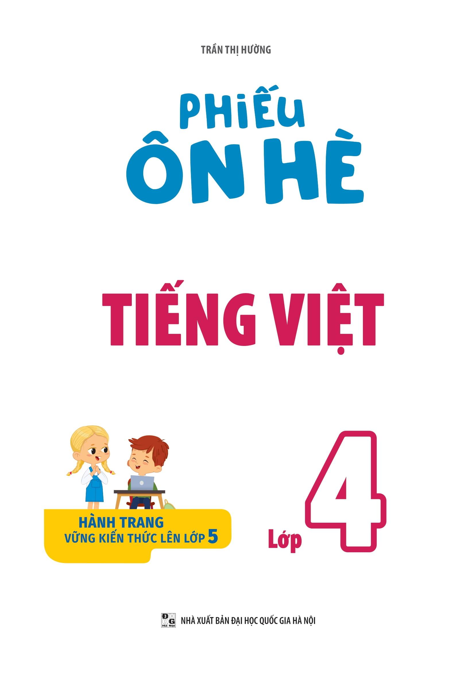 Sách - Phiếu Ôn Hè Tiếng Việt Lớp 4