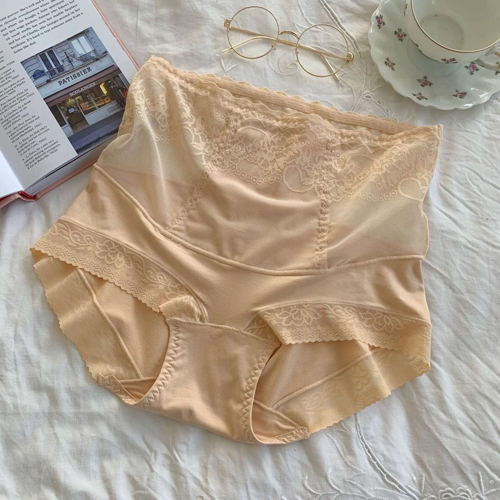 Quần lót Ren cạp cao gen bụng,cotton kháng khuẩn CAO CẤP