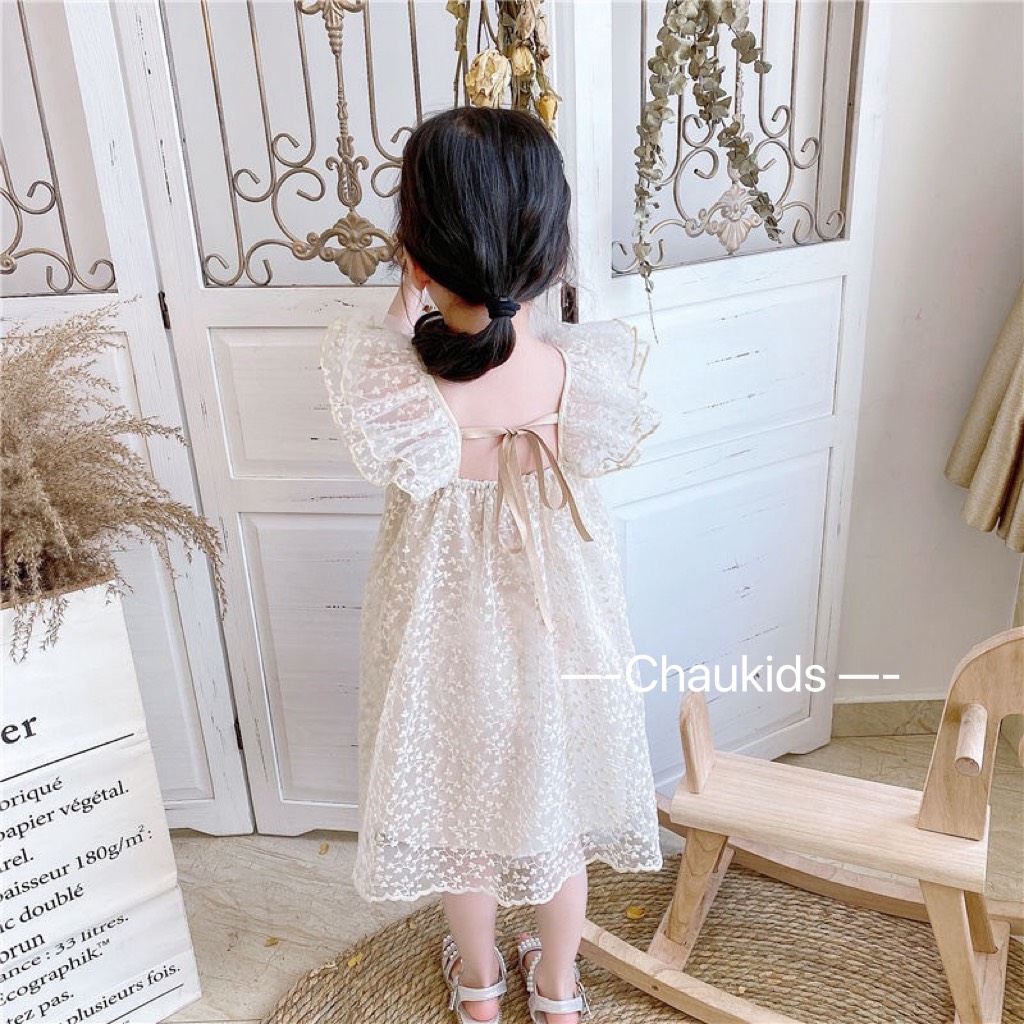 Đầm cánh tiên bé gái đi học đi chơi