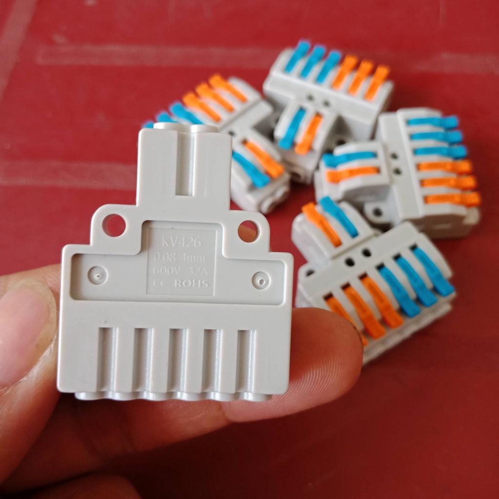 Combo 5 cút nối dây điện KV774 không cần kìm bấm, loại 2 ra 4 và loại 2 ra 6