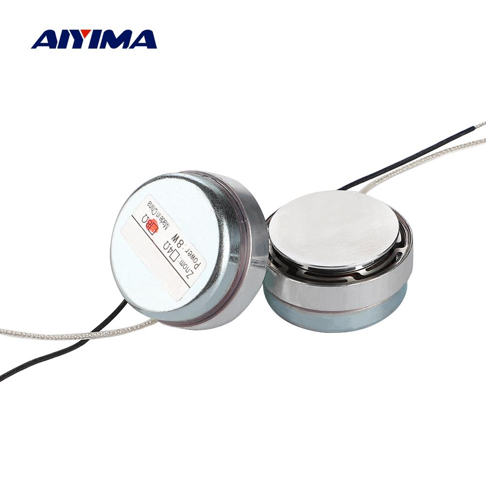 AIYIMA 2 Cái 30MM Loa cộng hưởng rung 8 Ohm 8W Loa toàn dải nhỏ Mini Trình điều khiển hệ thống âm thanh rạp hát tại nhà Màu sắc: Loa 4 Ohm