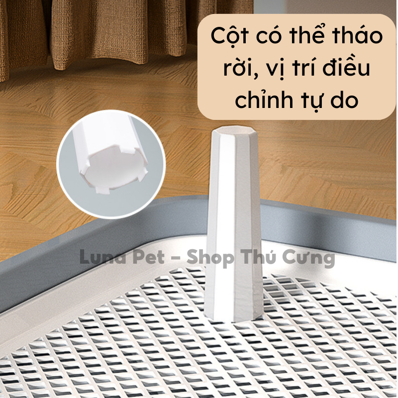 Khay vệ sinh cho chó size lớn L:65*50cm có cọc LunaPet KC08 - Khay hướng dẫn cún đi vệ sinh