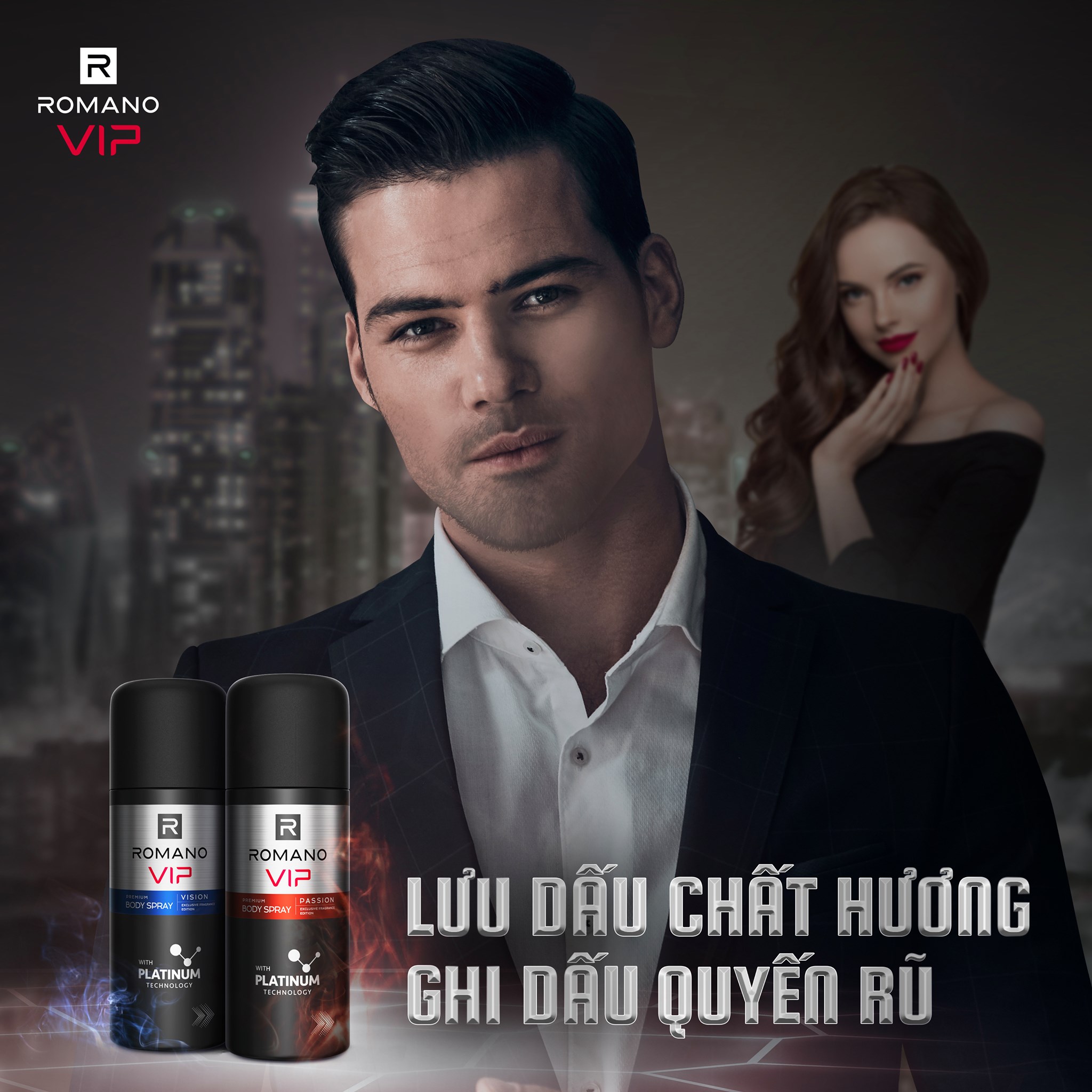 Xịt Khử Mùi Toàn Thân Cho Nam Romano VIP (150ml)