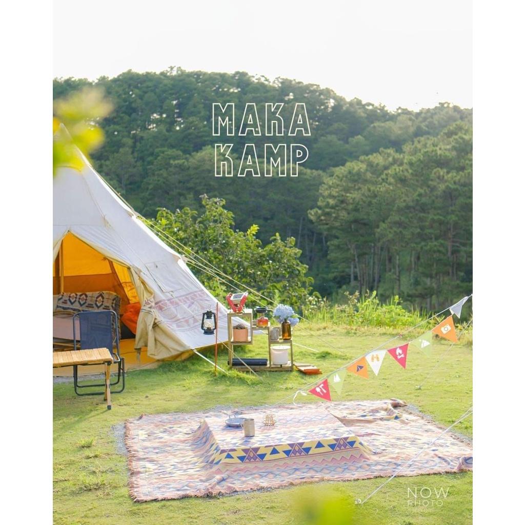 Dây cờ tam giác cắm trại, Lều camping Picnic dây cờ dài 2,5m, trang trí Treo tường, Sinh nhật, Decor