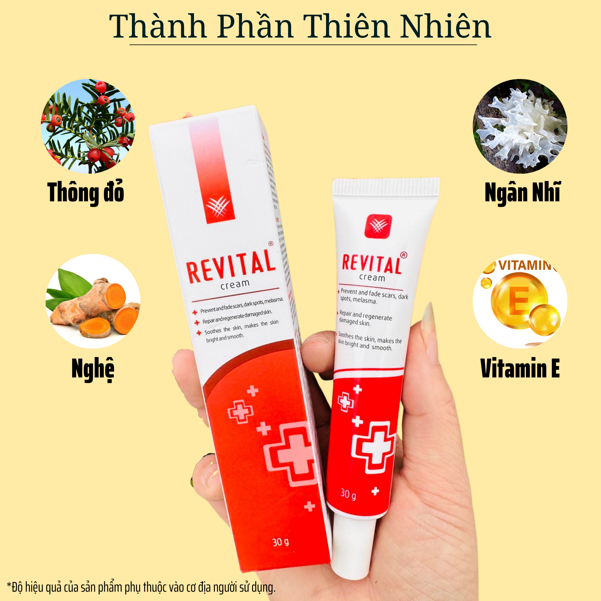 Kem Mờ Sẹo Revital 30g, Làm Trắng Da, Mờ Sẹo, Ngăn Ngừa Lão Hóa Da, Se Khít Lỗ Chân Lông