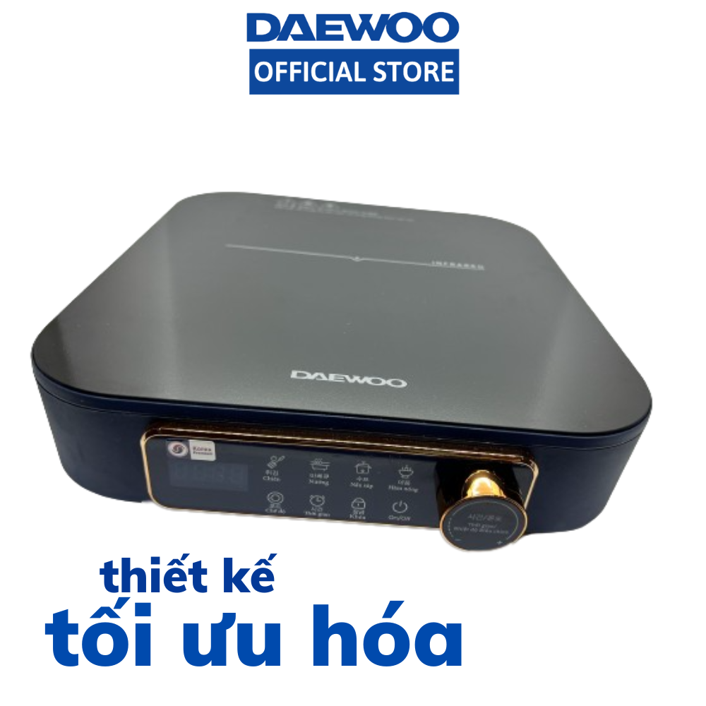 Bếp hồng ngoại Daewoo 2200w mặt ceramic chịu nhiệt, chịu lực bền bỉ, hàng chính hãng DWI-2238MW DWI-2215B