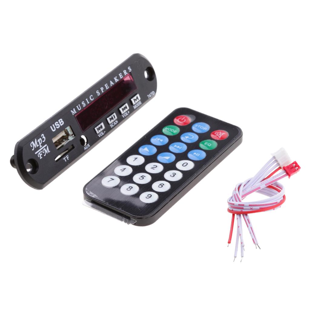 Mô Đun Âm Thanh Không Dây DC12V Mp3 WMA Xe Hơi USB TF Radio