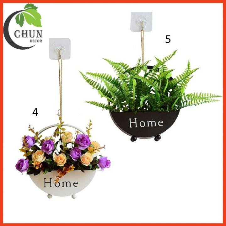 Lẵng hoa, giỏ hoa lụa treo tường chữ Home nhiều mẫu treo tường, để bàn, trang trí kệ tủ, kệ gắn tường độc đáo