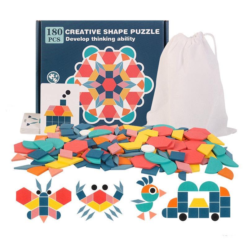 Đồ Chơi Xếp Hình Bộ Xếp Hình Sáng Tạo PATTERN BLOCKS 180 Chi Tiết