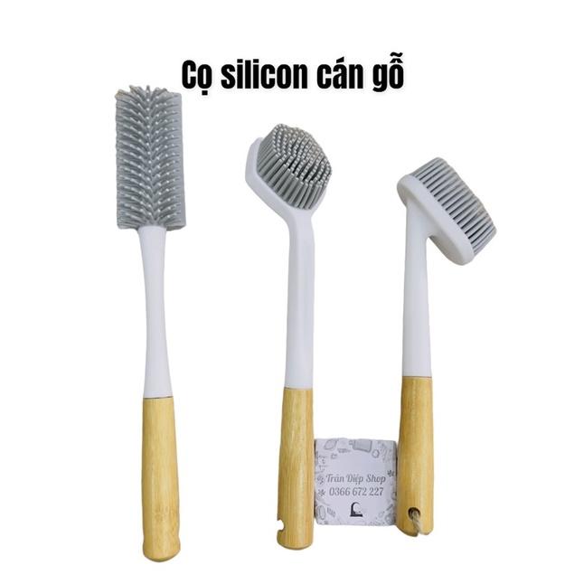 Cọ silicon đa năng vệ sinh chai lọ, Chà nồi, chảo chống trầy xước