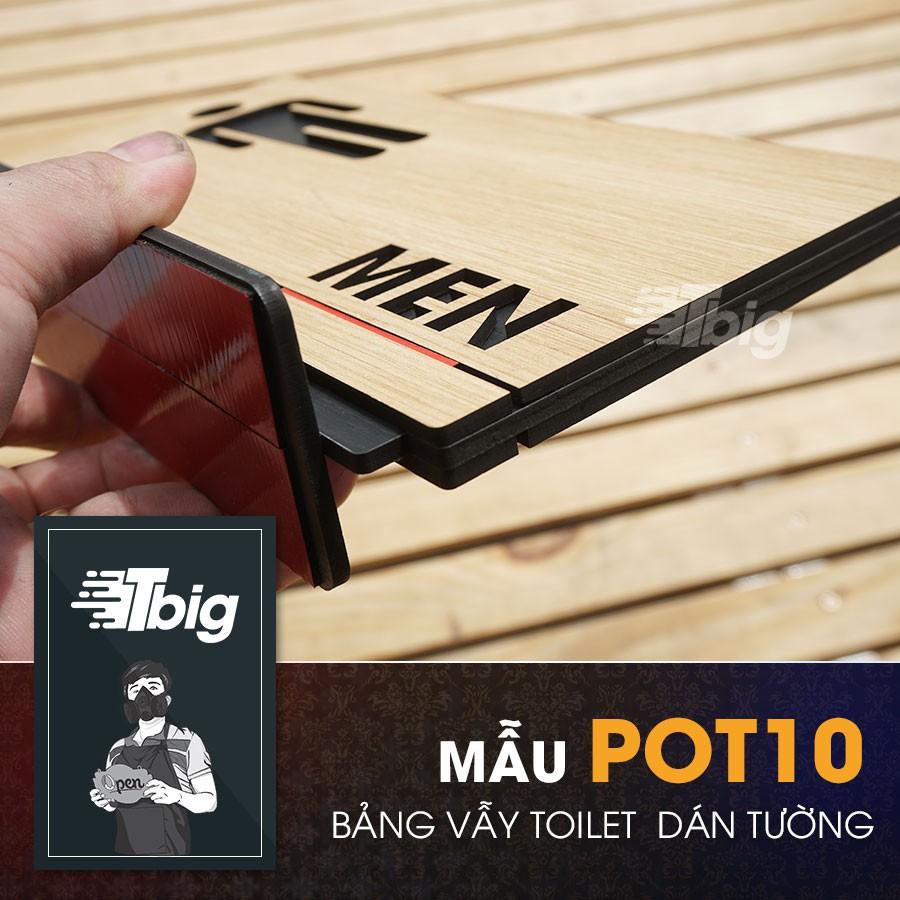 Bảng vẫy toilet gắn tường decor sang trọng POT10