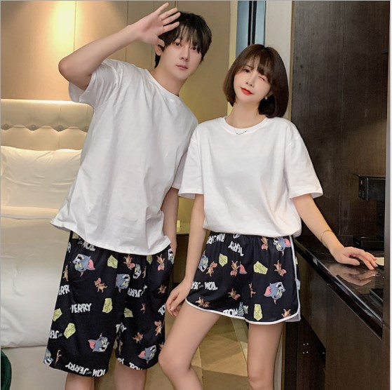 Set đồ ngủ đôi short họa tiết Tom &amp; Jerry dễ thương  S003