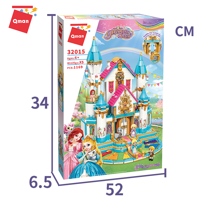 Đồ chơi lắp xếp hình Lâu đài hoa Qman 32015 cho bé gái
