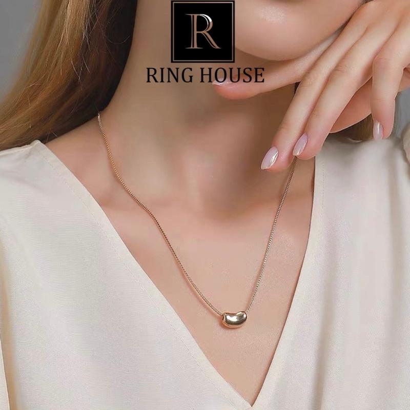 Dây Chuyền Nữ Hạt Đậu Titan Không Gỉ Cao Cấp Đẹp
