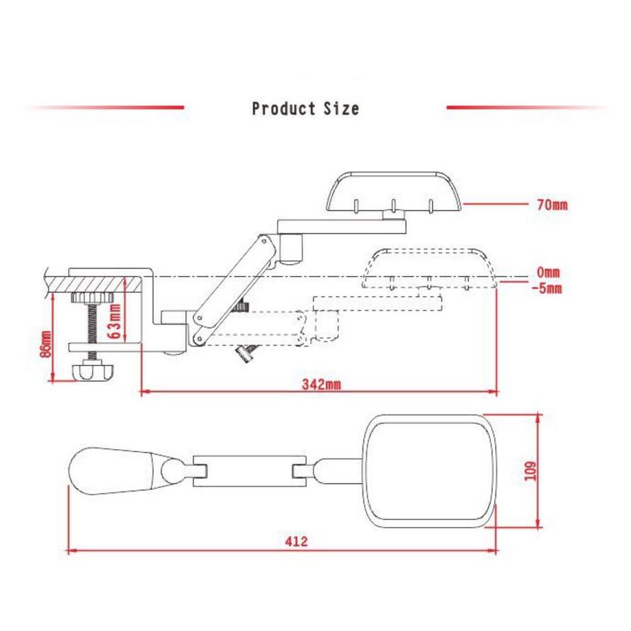 Giá Đỡ Cánh Tay Làm Việc Với Máy Tính Không Mỏi tay - Ergonomic Wrist Support Console