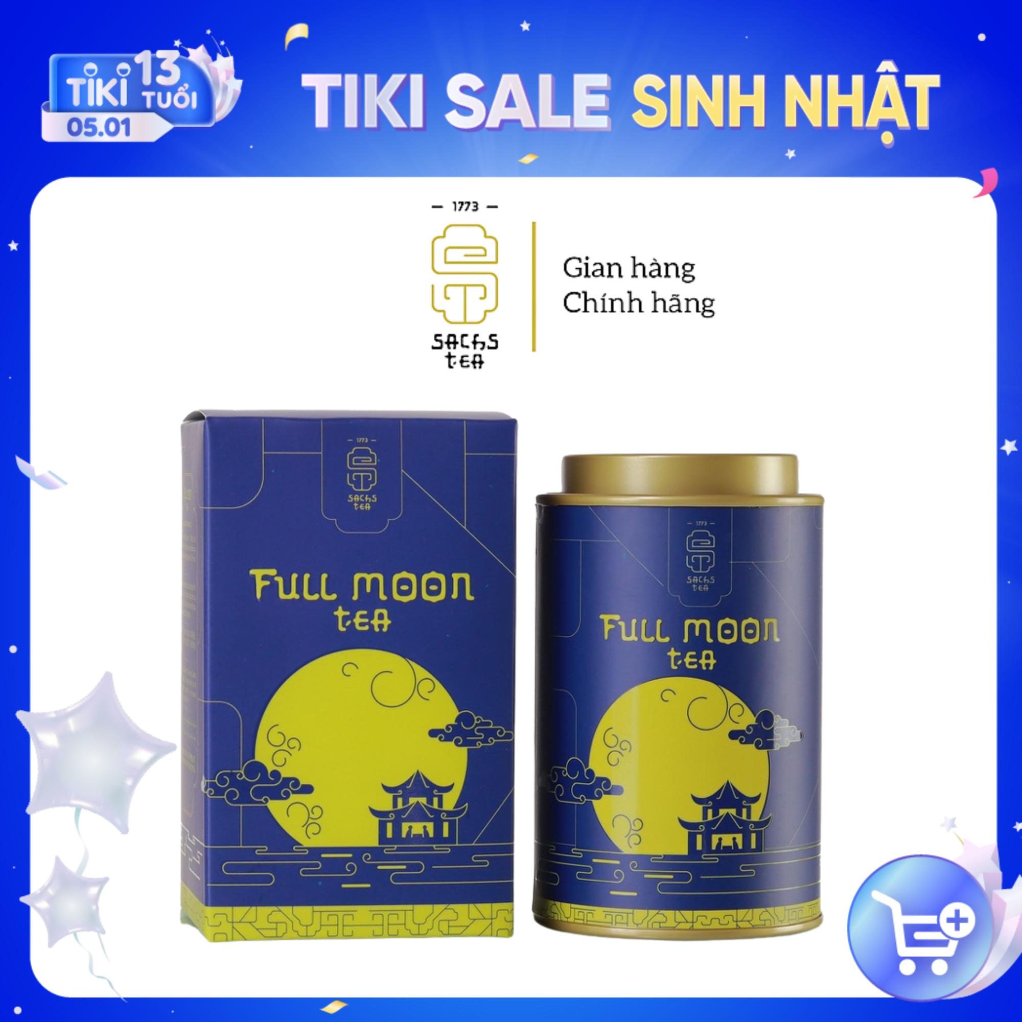 Trà hoa bưởi PFMT0075 SACHS TEA 1773 chè hữu cơ thái nguyên ướp hoa cao cấp 75g/hộp