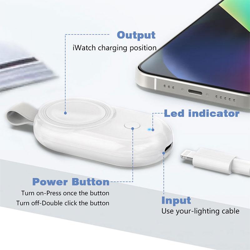 Bộ sạc PowerBank di động cho IWatch Series 7 SE 6 5 4 Sạc sạc trạm cho Apple Watch Ultra Series Pin