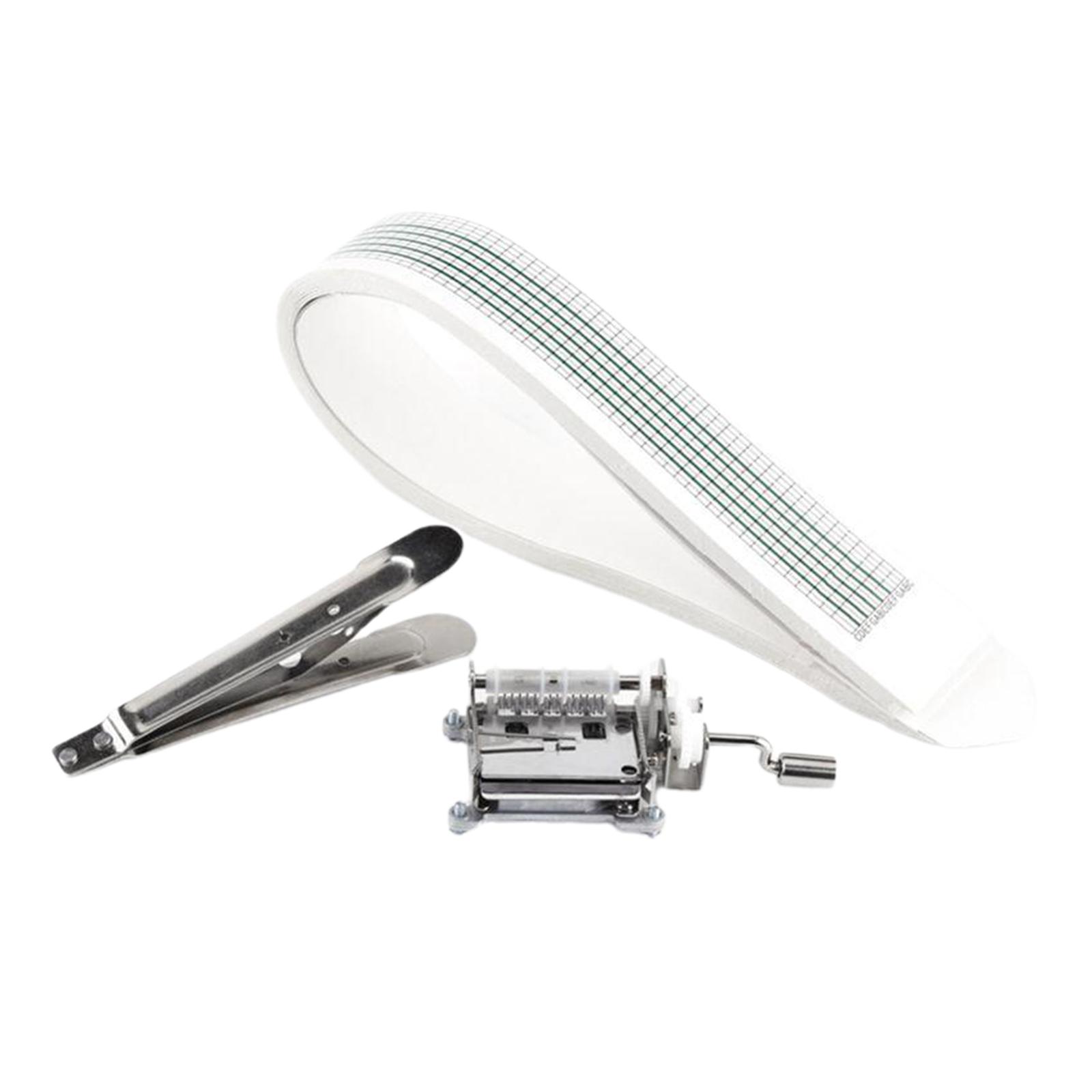 Hand Crank Music Box Movement with Refill Papers Hole Puncher Make Your Own Song