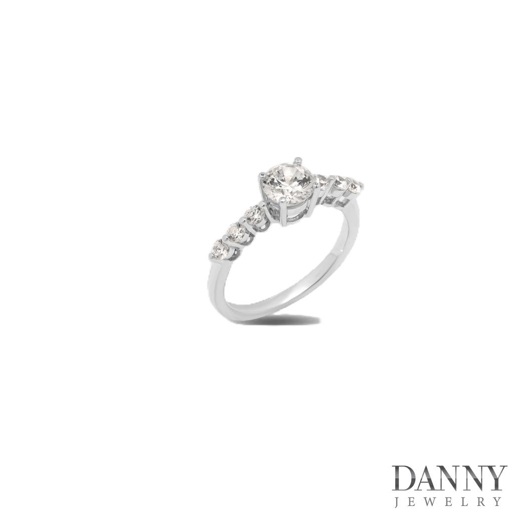 Nhẫn Đôi Danny Jewelry Bạc 925 Đính Đá CZ Xi Rhodium N0099