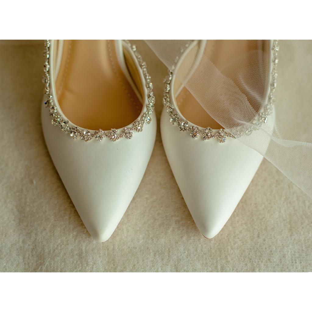 GIAFY CƯỚI - GIÀY CÔ DÂU BEJO H51 XOÀN ĐÁ - WEDDING SHOES