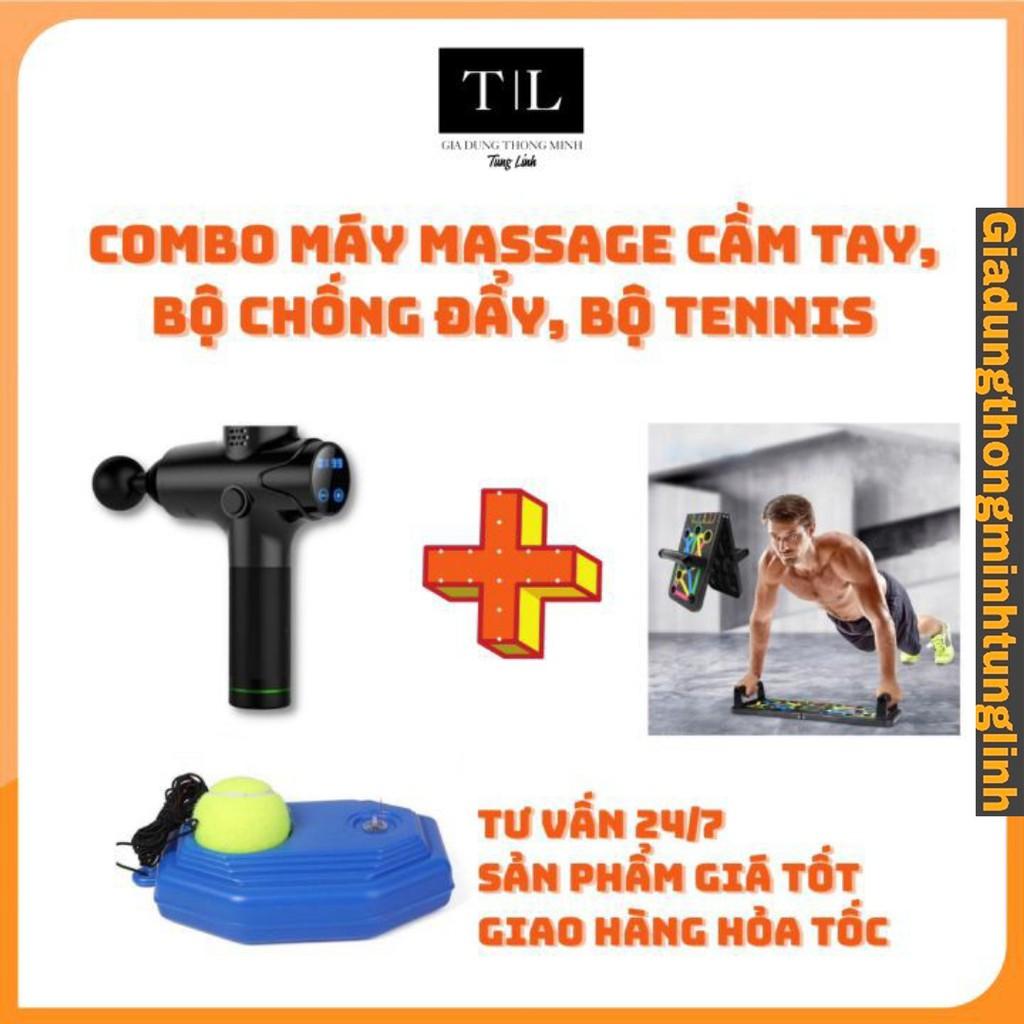 Máy Massage cầm tay, Bộ chống đẩy hít đất, bộ tennis tại gia - tăng tuần hoàn máu, giảm đau nhức