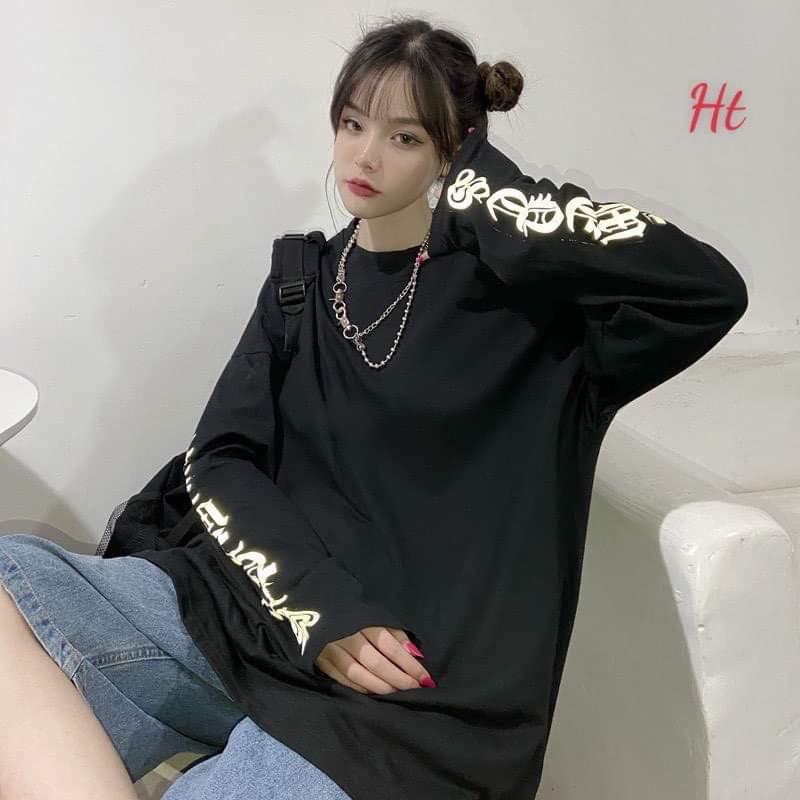Áo thun chữ hoàng gia dọc tay H2