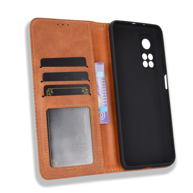 Bao da dành cho Xiaomi Mi 10T Pro dạng ví, hít nam châm cao cấp Fashion Case