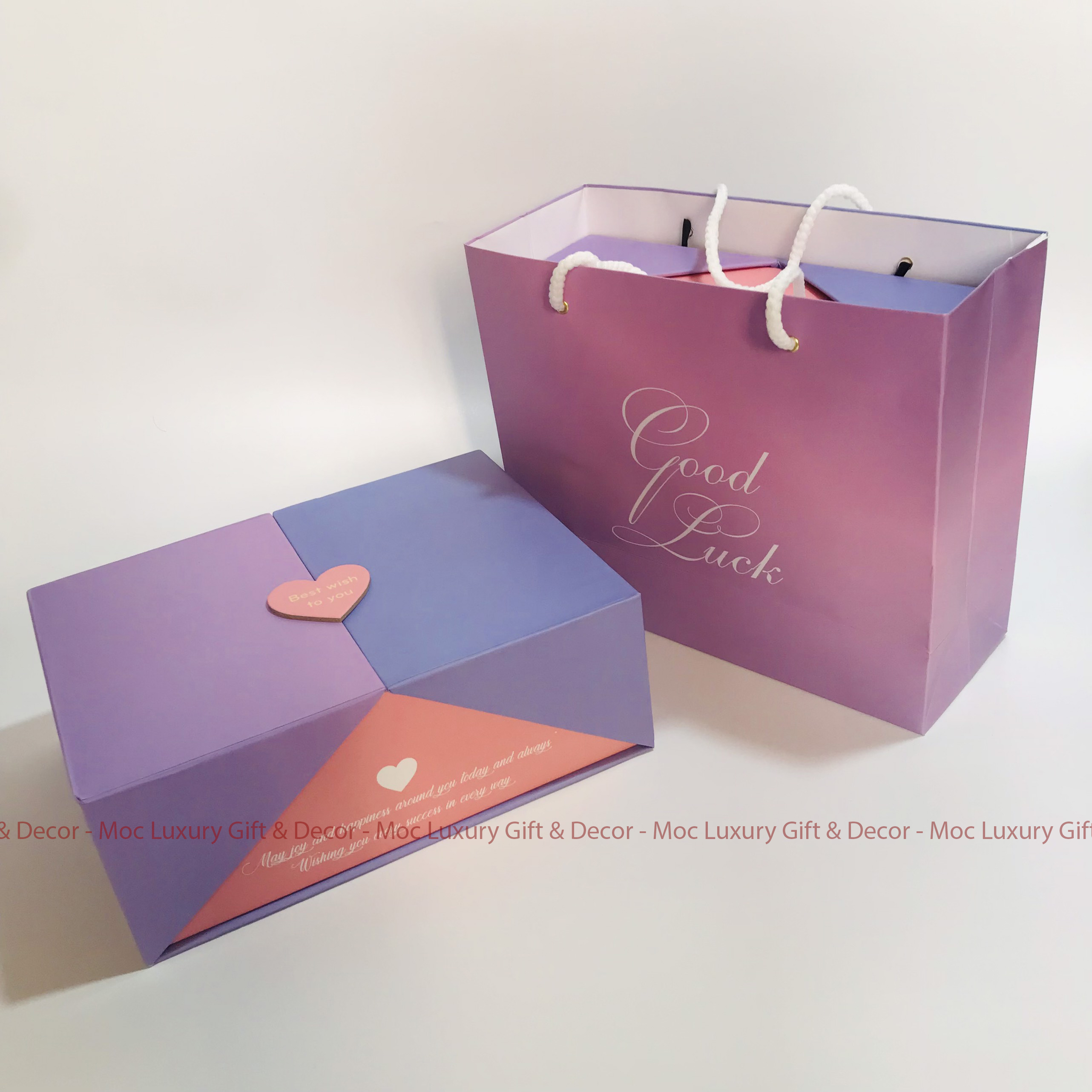 (23x17x9 cm) Hộp Quà Tặng Người Yêu, Hộp Quà Tặng Valentine, Kèm Túi Giấy, Đèn Led, Giấy Rơm, Thiệp