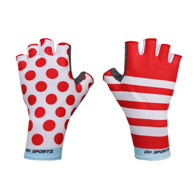Mùa Hè Nam Nữ Găng Tay Xe Đạp Ngón Đường Xe Đạp Găng Tay Thun Băng Lụa Thoáng Khí Xe Đạp MTB Fingerless Gloves