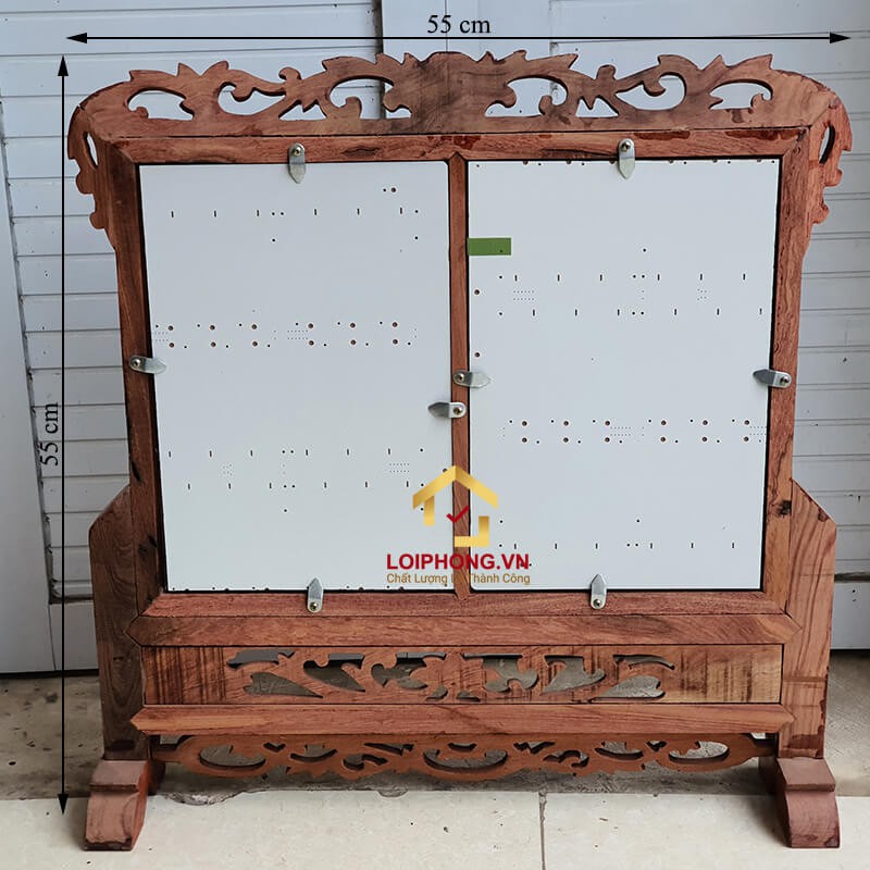 Khung ảnh thờ, khung hình thờ đôi gỗ hương kích thước 21×31 cm