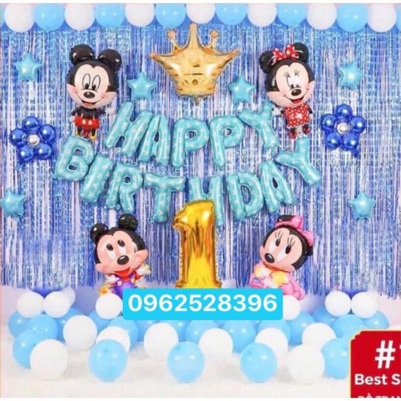 Set bóng trang trí sinh nhật chủ đề ️chuột mickey️, bóng bay sinh nhật cho bé tuổi chuột