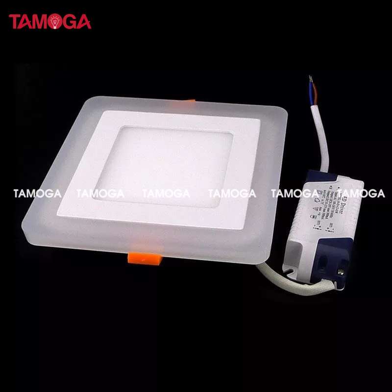 Đèn led ốp trần trang trí nổi 24w vuông TAMOGA VANUS 2086 AS 3 chế độ sáng trắng