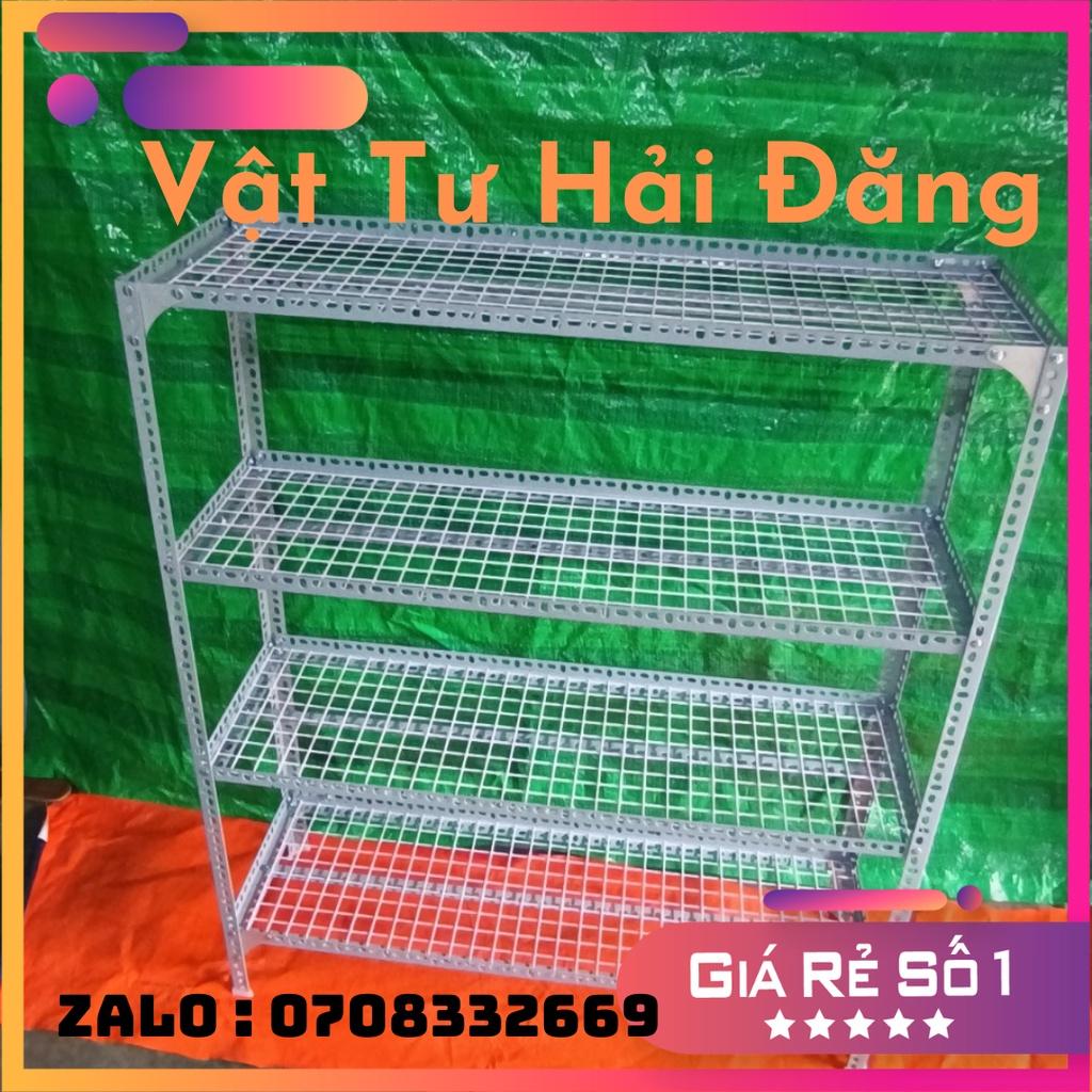 Kệ sắt v lỗ , kệ sắt 4 tầng,kế sắt đa năng nhiều kích thước,vỉ sắt ô vuông sơn tĩnh điện