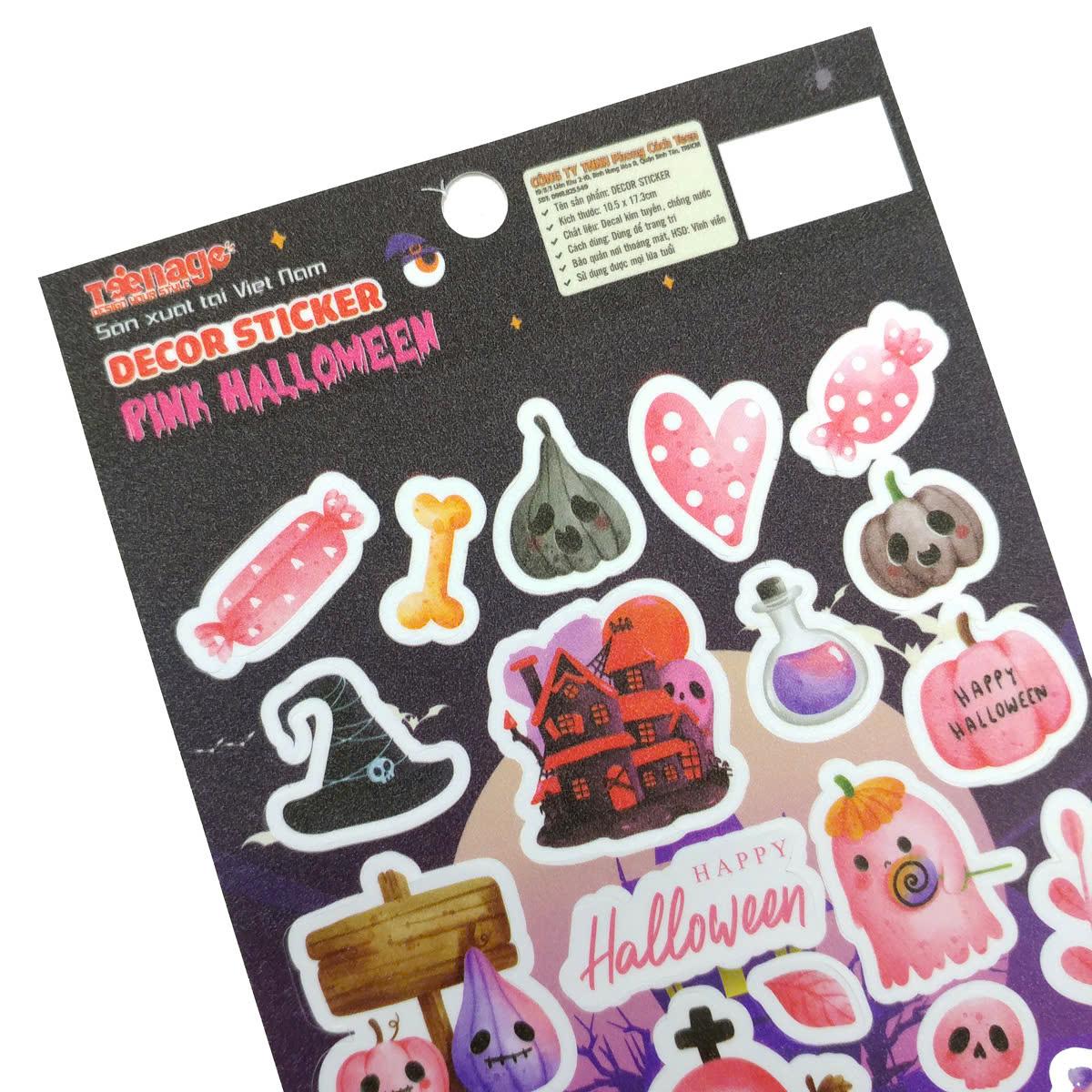 Sticker Kim Tuyến Halloween - Teenage KT-01 - Pink Halloween