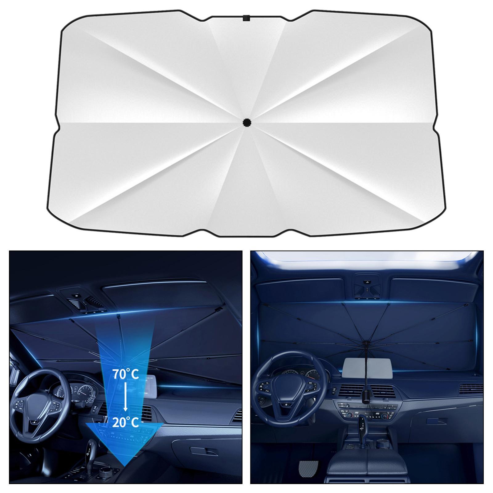 Sun Shade Umbrella, Automotive Windshield Sunshade, Protect Interior Stable Durable Block Heat Insulation Sunshade Sun Visor for