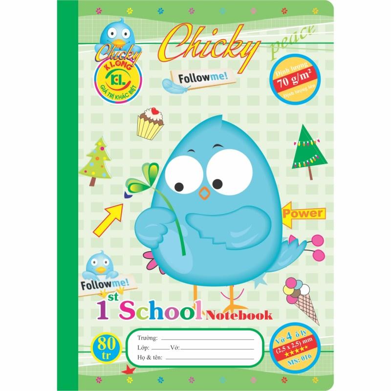 Vở 4 ô ly 1st School B5- 80 trang 70/92; MS: 016