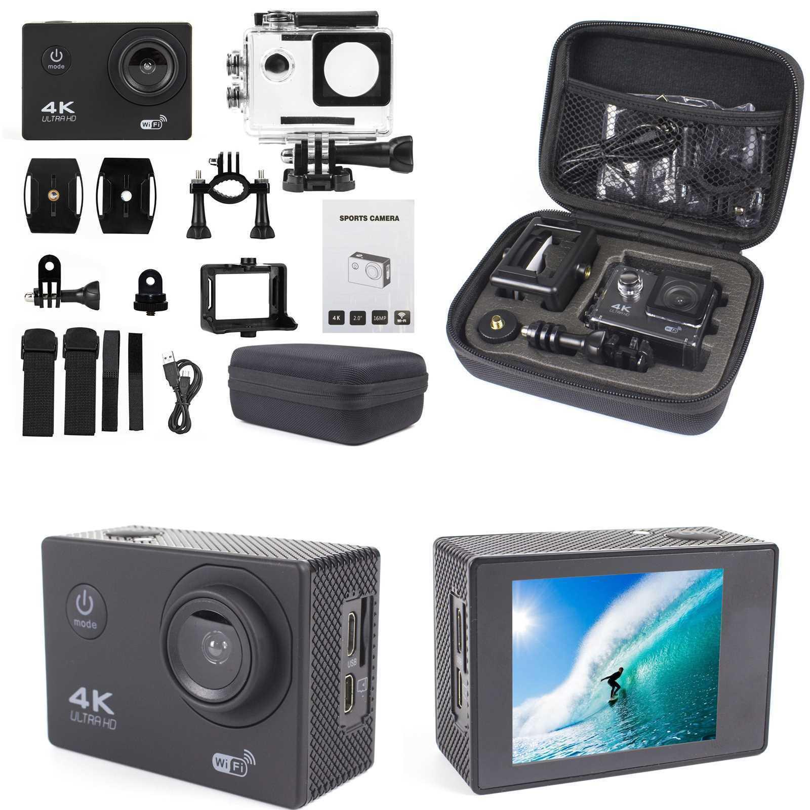 Camera hành động 4K 16MP Wifi 1080P 4K Ultra HD Camera hành động thể thao Máy quay phim chống nước dưới nước 30M có phụ kiện