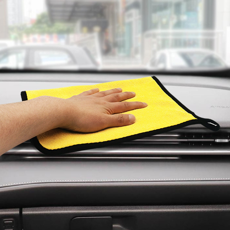 Khăn lau xe hơi ô tô cao cấp microfiber 3 kích thước dày mịn không để lại bụi vải, không để lại vệt nước, khăn lau chùi nhà cửa siêu sạch siêu thấm hút không đổ lông, rụng lông