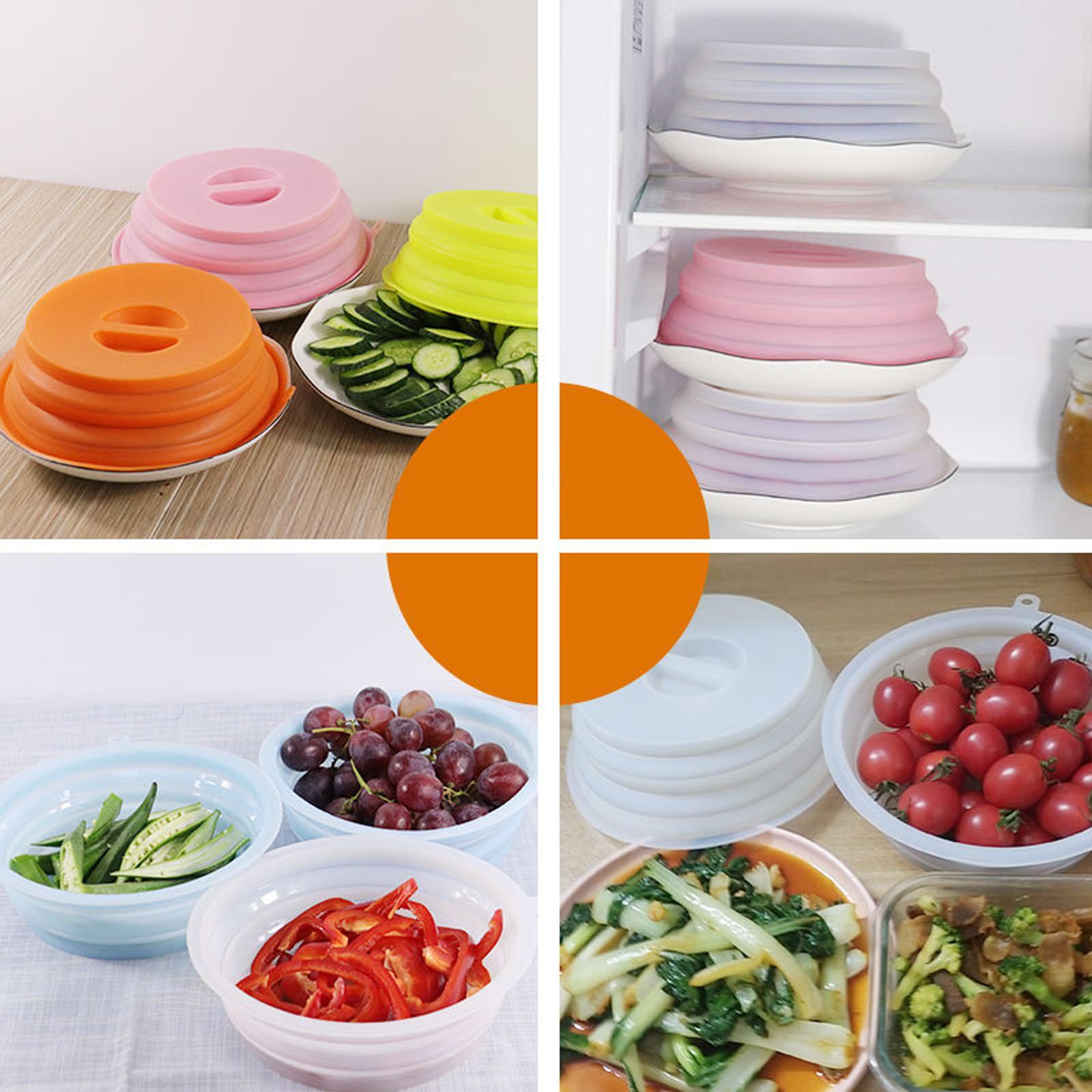 Folding Microwave Splatter Cover Plate Cover for Fruit